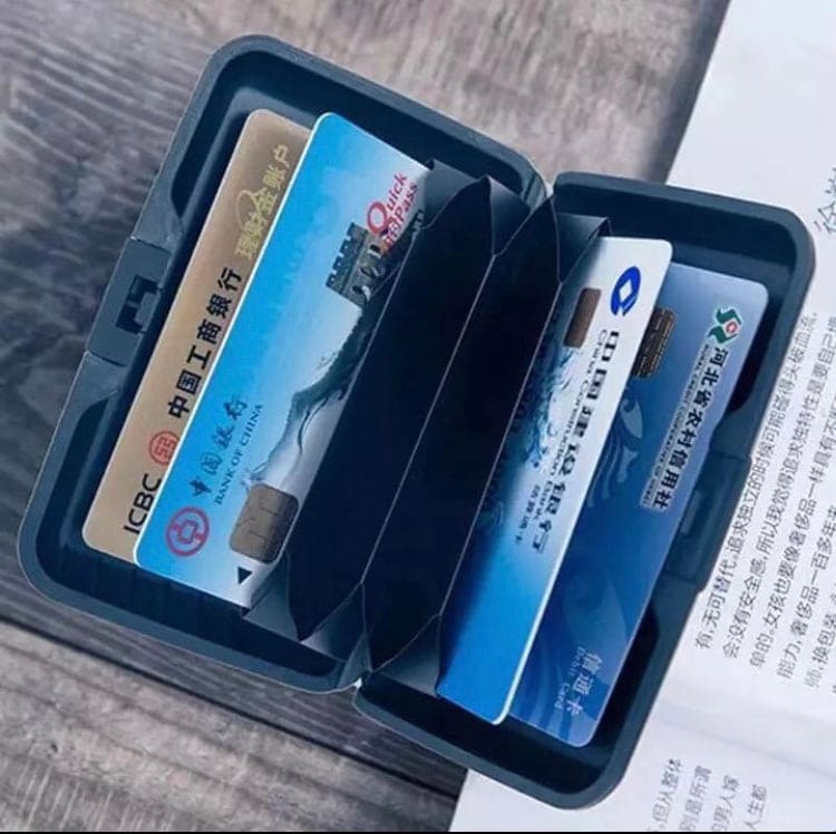 Plastic Business Card Holder, Waterproof Stainless Steel Card Case, Solid Credit Card Holder, Money Bag Storage Travel Wallet