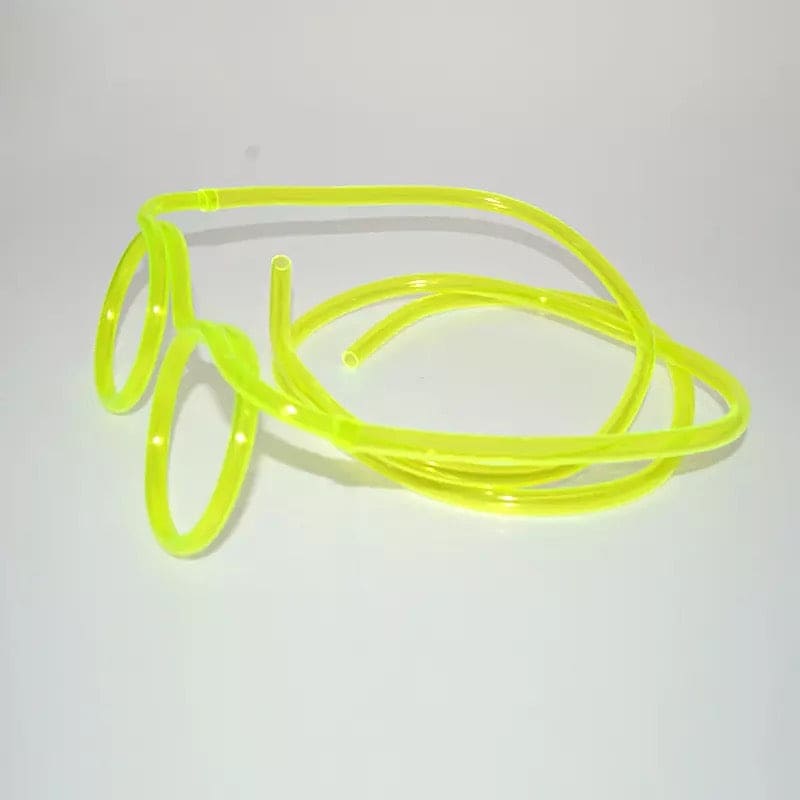 Funny Soft Flexible Straw Glasses, Plastic Drinking Straws, Crazy Fun Loop Straws, Unique Drinking Tube, Flexible Soft Drink Eyeglasses, Crazy Funky Drinking Tube For Party Supplies