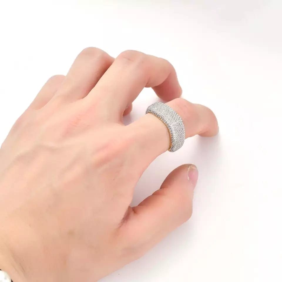 Zirconia Luxury Square Finger Ring, Wedding Bands Rings For Women