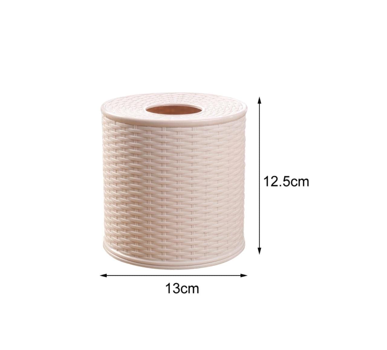 Round Container For Tissue, Living Room Bedroom Napkin Holder, Home Toilet Paper Storage Container, Dustproof Hotel Decorative Tissue Box