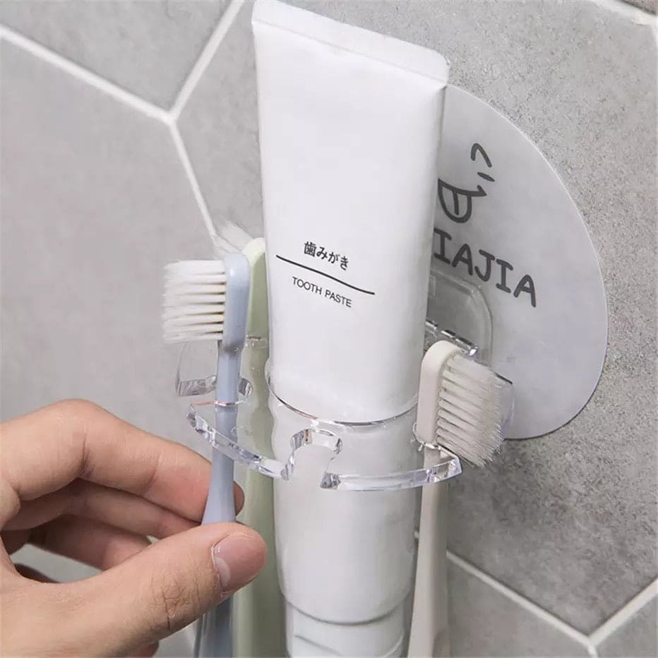 Acrylic Toothbrush Holder, Wall Mounted Bathroom Storage Rack, Toothpaste Shaver Tooth Brush Storage Rack