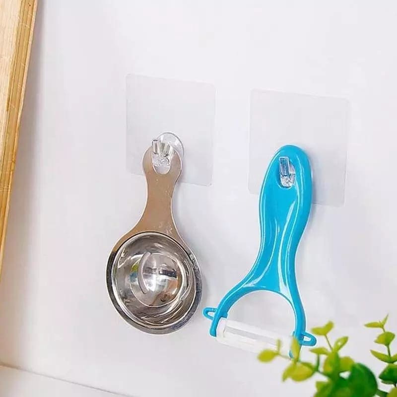 Punch-free Invisible Wall Hook, Transparent Wall Hanger, Strong Adhesive Seamless Wall Hooks