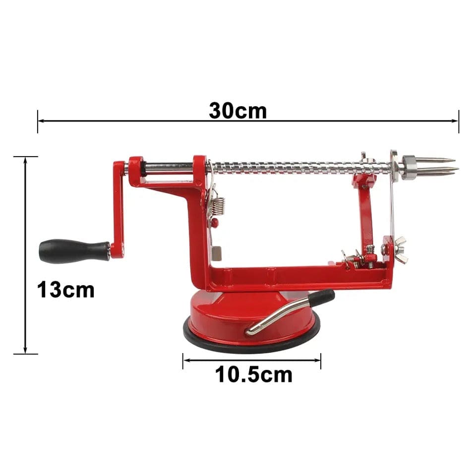 Spiral Potato Cutter, Manually Rotating Potato Tower Machine, Portable Quick Spiral French Slicer Cutter Bar, Vegetable Spiral Cutter Machine, Twist Fries Machine, Metal Peeler Corer Slicer, Creative Hand-shake Fruit Potato Peeler, Home Kitchen Gadget