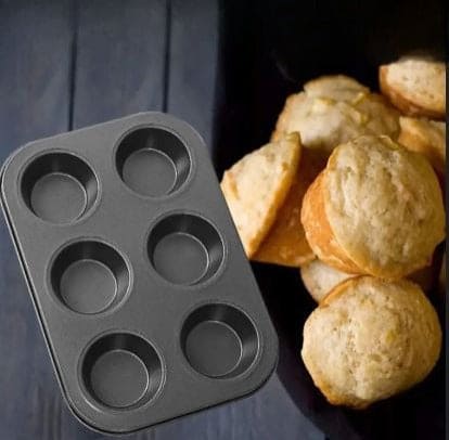 Non Stick Muffin Tray, Cupcake Muffin Tart Shells Mold, Cupcake Baking Tray, Bakeware Kitchen Accessories, Baking Pan Tool, Round Biscuit Pan