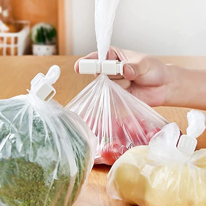 Set Of 4 Chip Sealing Clip, Multipurpose Bread Sealer, Press Spring Seal Clips, Food Bag Lock Button, Food Preservation Sealing Clips, Sealer Clamp Sealing Bag Clips,  Kitchen Clips Freezer Bag Clips, Locking Type Bag Clip
