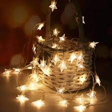 20 Led Star Lights, Star Shaped Curtain String Lights, Decoration Garland Lamp For Decoration, Outdoor Patio Decoration Twinkle Lamp